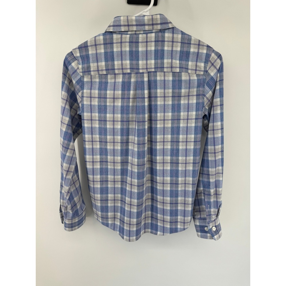 Johnnie-O Boys Performance Plaid Button Down Shirt Long Sleeve Sz 12 - Picture 4 of 5